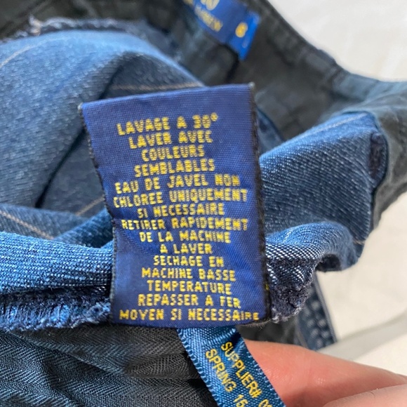 Polo Ralph Lauren Women's Thin Stripe Blue Jeans Size 6 - Picture 10 of 15